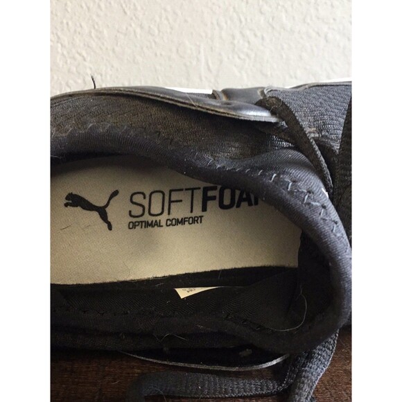 Puma running shoes lace up black and white soft foam optimal comfort Size 6 - Picture 6 of 6